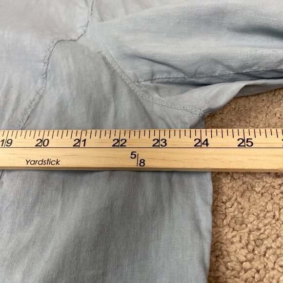 Eileen Fisher Woman Shirt 2X Blue Tunic Linen Blend Button Front Top Classic - Picture 6 of 8